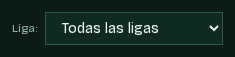 Filtros de tendencias por liga y por mercado